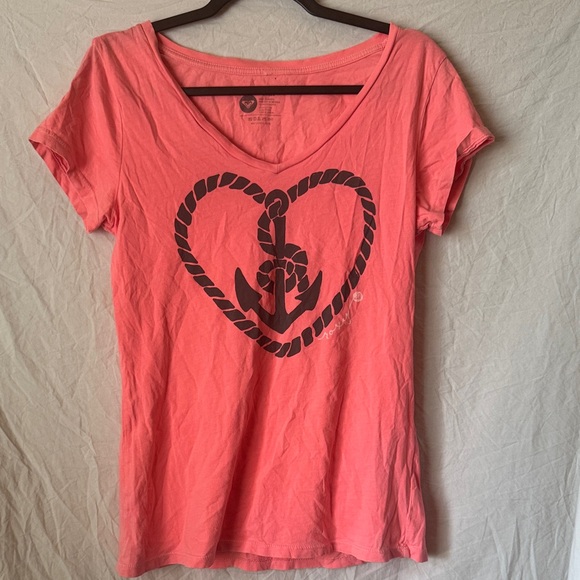 Roxy Coral Heart Anchor Tee - Picture 1 of 3